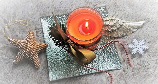 candle with wing
